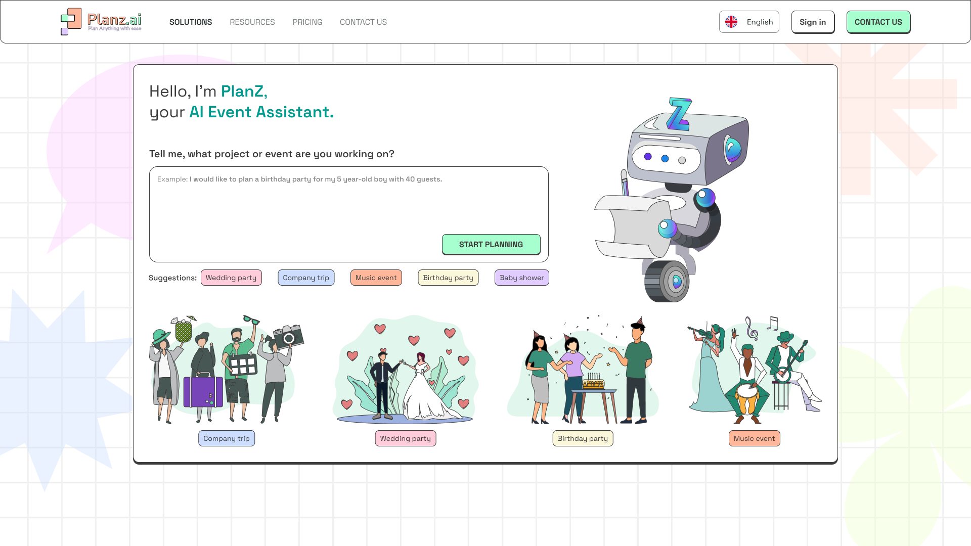 Lên kế hoạch với PlanZ.ai